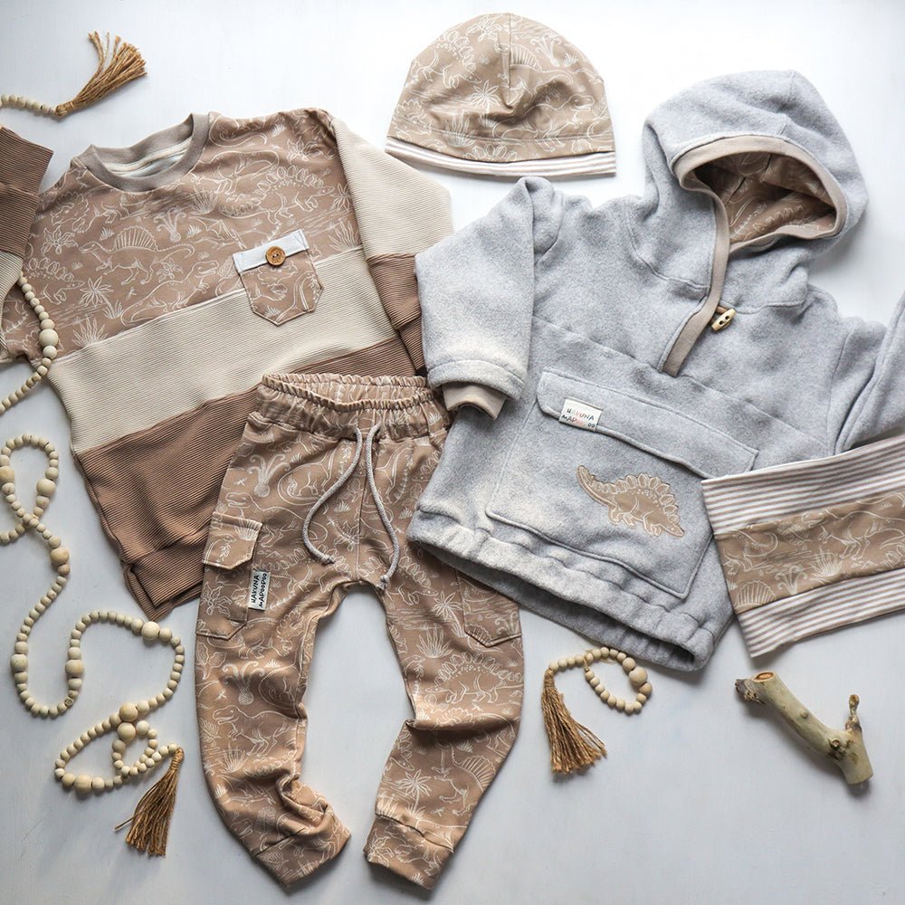 Dinomania dunkel | Jersey & French Terry (BIO)