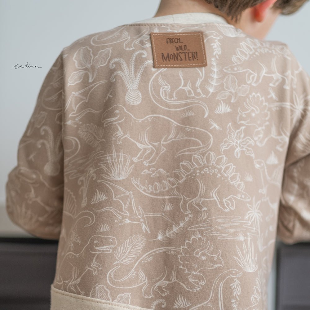 Dinomania dunkel | Jersey & French Terry (BIO)