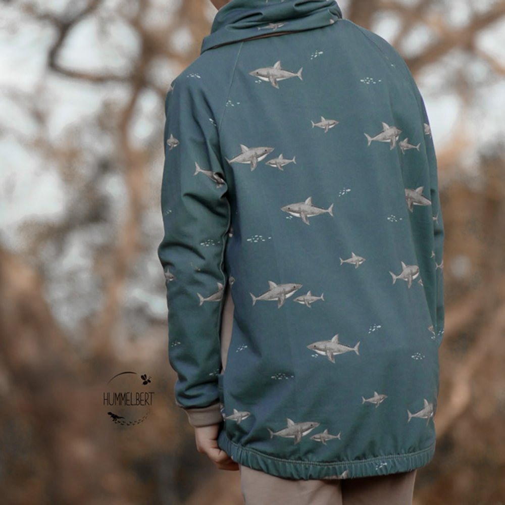 Herbert der Hungrige dunkel (Hai) | Jersey & French Terry (BIO)