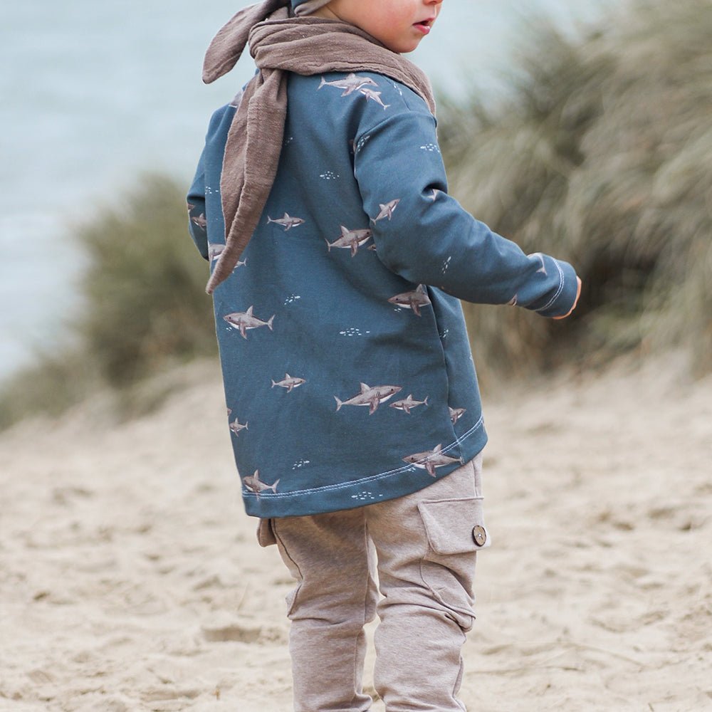 Herbert der Hungrige dunkel (Hai) | Jersey & French Terry (BIO)