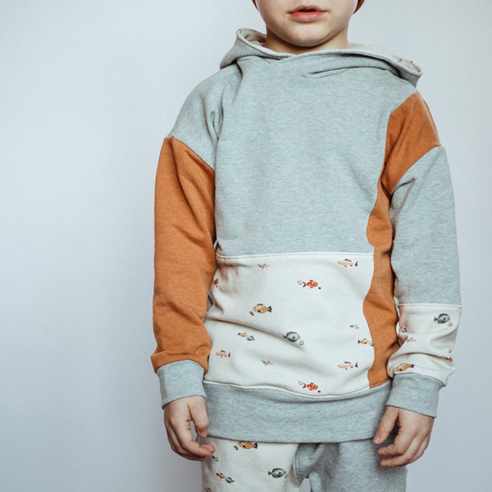 Ozeanschwärmerei hell (Fische) | Jersey & French Terry (BIO)