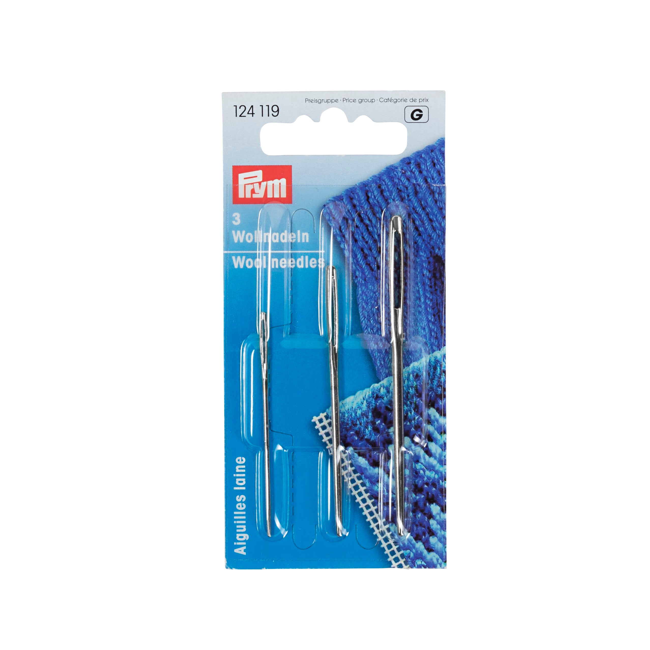Prym Wollnadeln o Sp Stahl Nr.1,3,5 silber