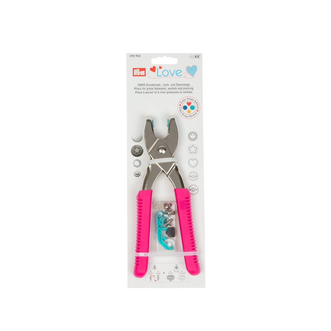 Prym Love Vario-Zange pink + Loch/Col.Sn.Werk.