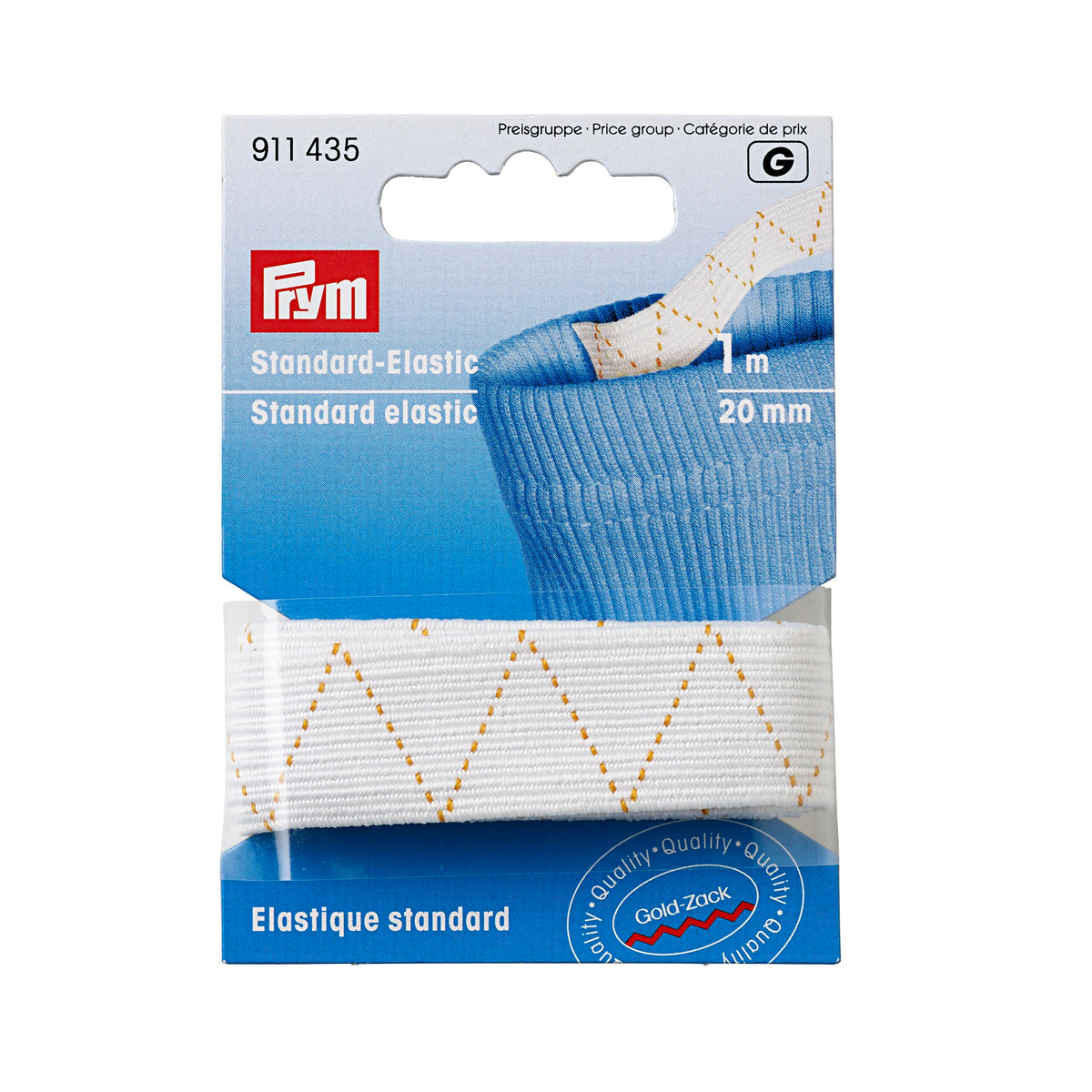 Prym Standard-Elastic Gummiband 20 mm weiß