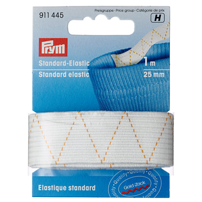 Prym Standard-Elastic Gummiband 25 mm weiß
