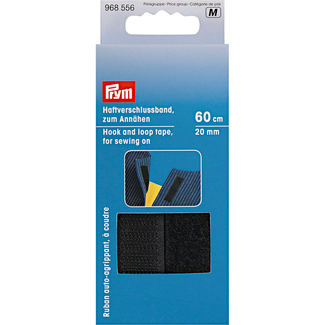Prym Haftverschlussband zum Annähen 20 mm schwarz