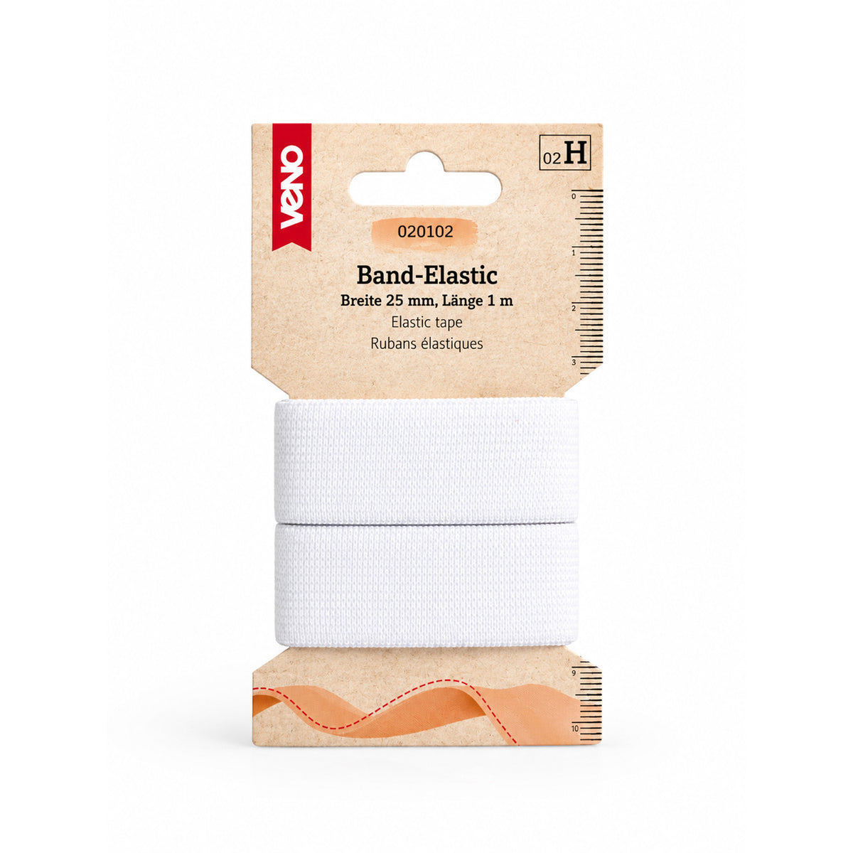 Veno Gummiband weich 25 mm weiß
