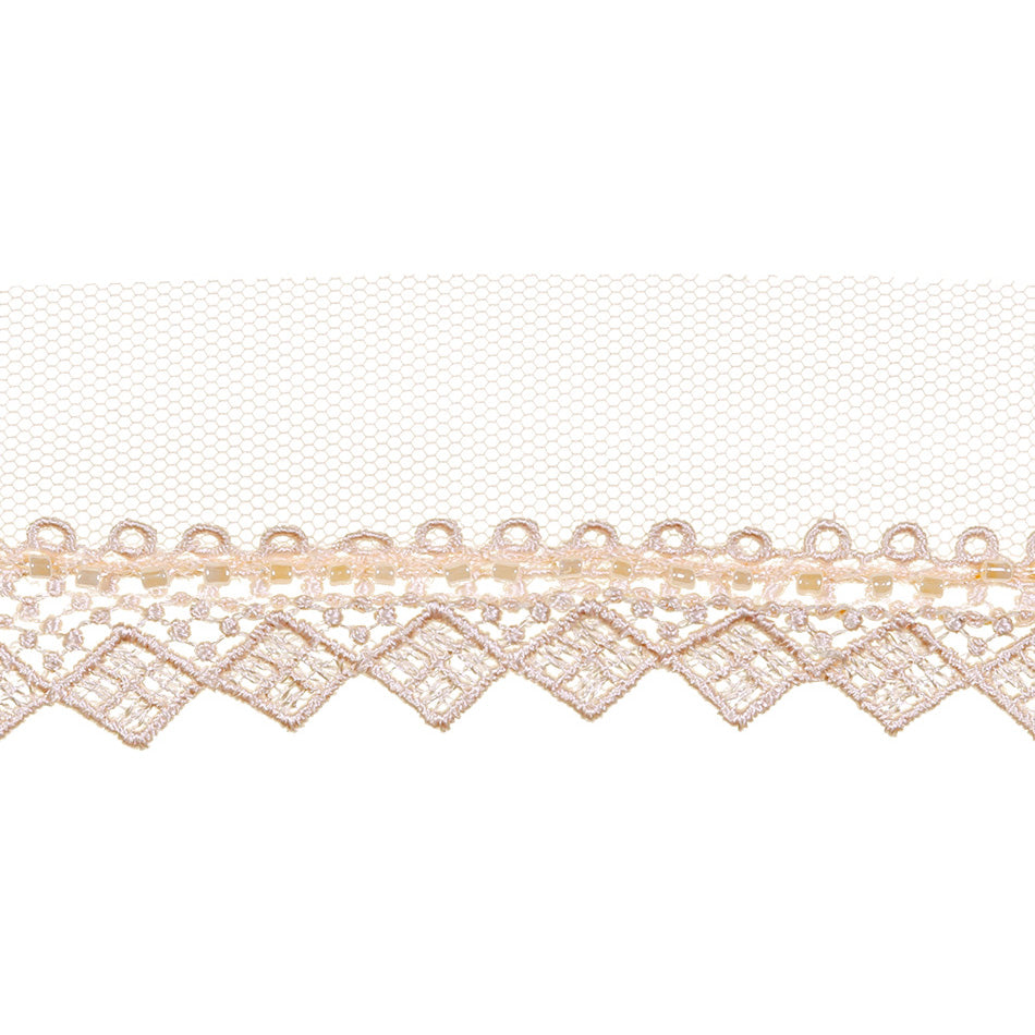 Veno Spitze mit Perlen – Meterware (10cm)