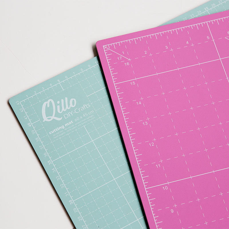 Qillo Schneidematte 60x45cm rosa &amp; türkis