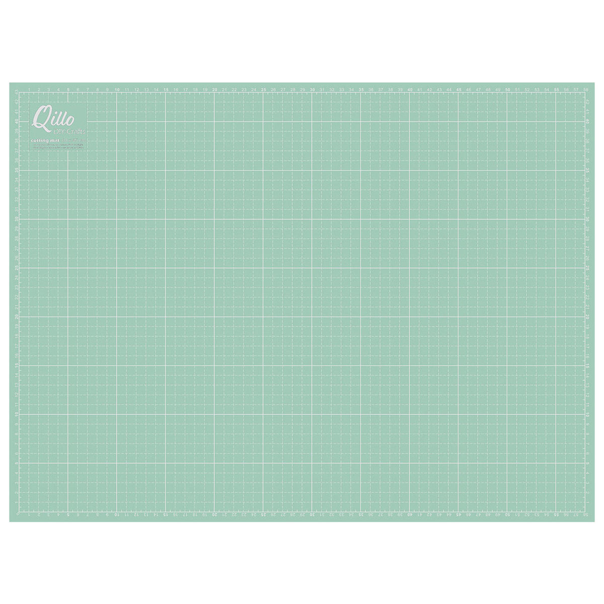 Qillo Schneidematte 90x60cm rosa &amp; türkis