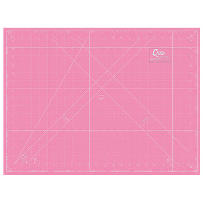 Qillo Schneidematte 90x60cm rosa &amp; türkis