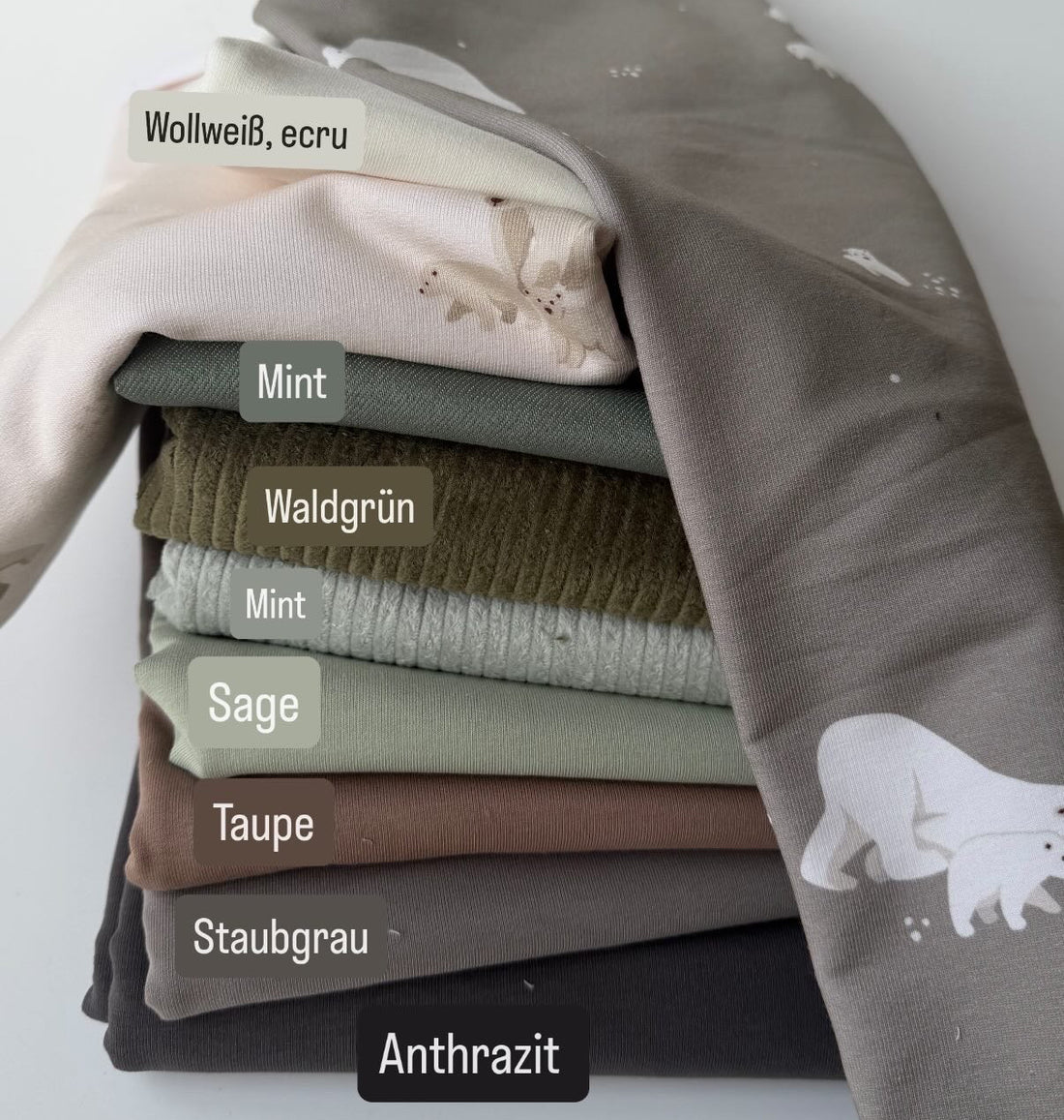 Schneegestöber hell | Jersey &amp; French Terry (BIO)