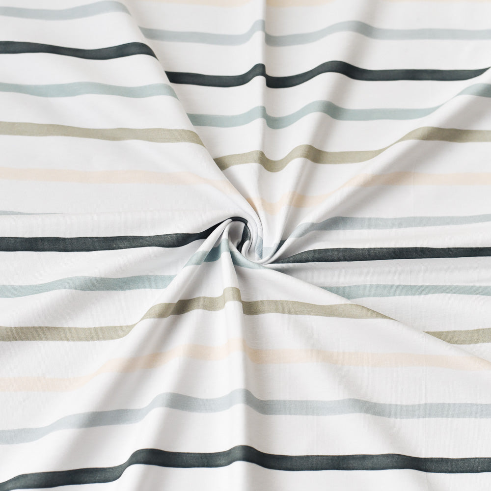 Brush Lines Ozean | Jersey &amp; French Terry (BIO)