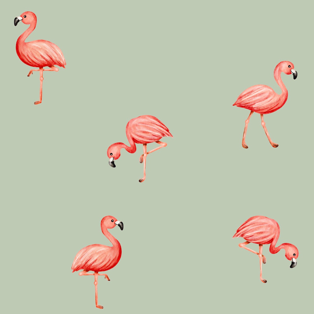 Flamingo dunkel | Canvas