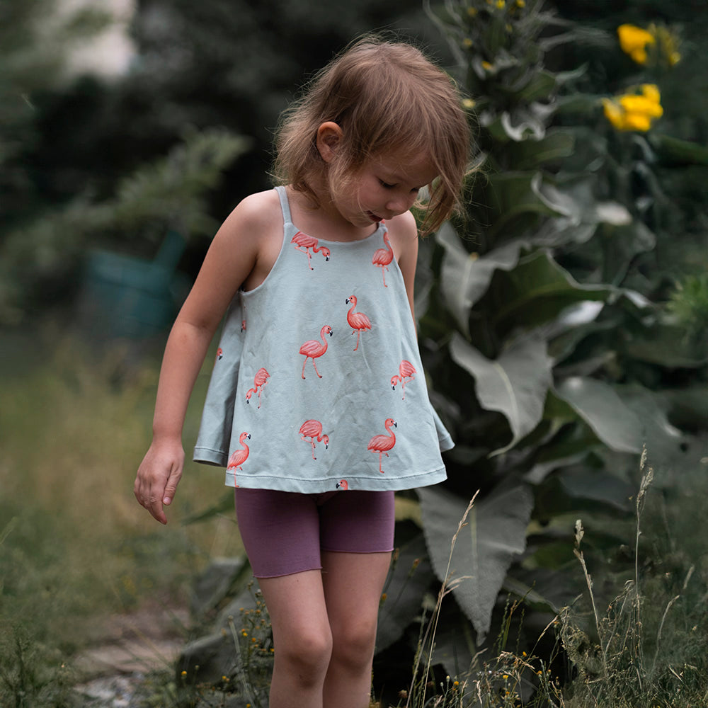 Jersey &amp; French Terry (BIO) | Rosalie die Reizende dunkel (Flamingo)
