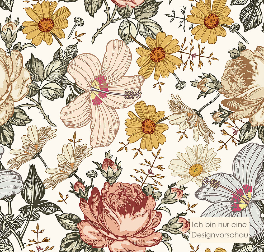 BIO Ribjersey | Vintage Flowers