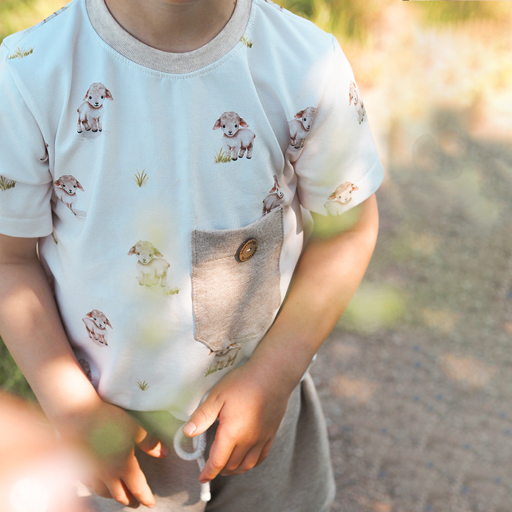 Jersey &amp; French Terry (BIO) | Wilma die Wollige hell (Schaf)