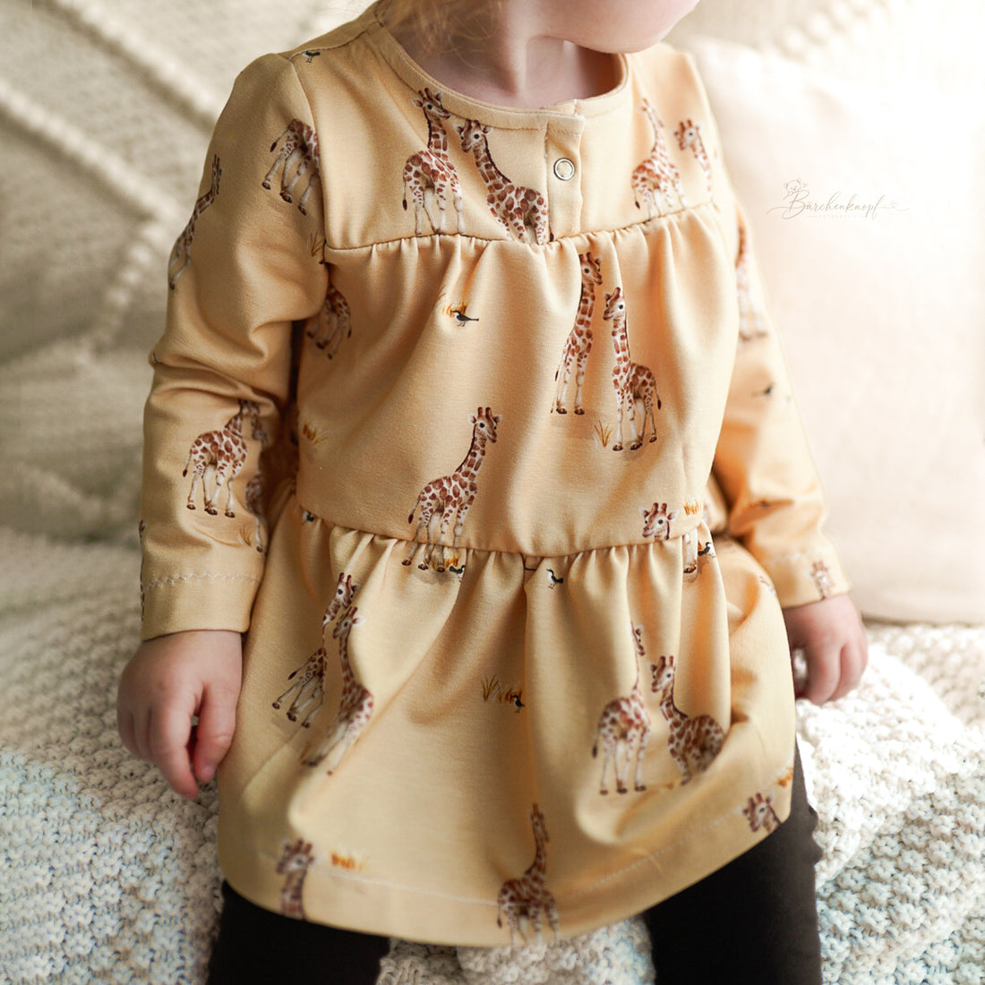 Jersey &amp; French Terry (BIO) | Gerda die Große dunkel (Giraffe)