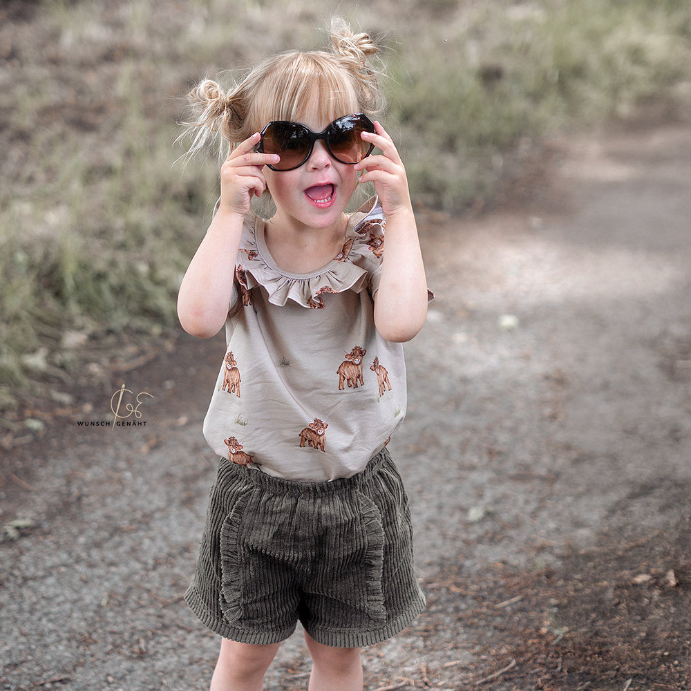 Locke der Lässige dunkel (Hochlandrind) | Jersey &amp; French Terry (BIO)