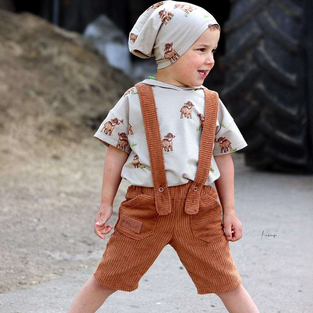 Locke der Lässige dunkel (Hochlandrind) | Jersey &amp; French Terry (BIO)