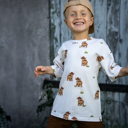 Locke der Lässige hell (Hochlandrind) | Jersey &amp; French Terry (BIO)