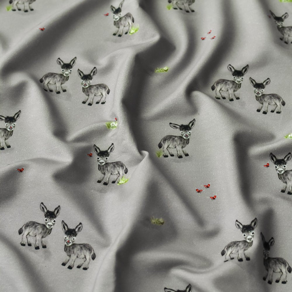 Fridolin der Freundliche dunkel (Esel) | Jersey & French Terry (BIO)