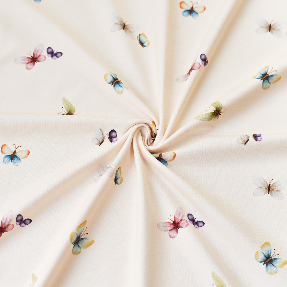 Flattertanz hell (Schmetterling) | Jersey & French Terry (BIO)