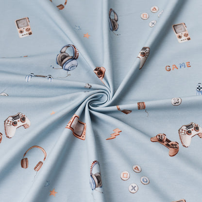 Jersey &amp; French Terry (BIO) | Game on blau