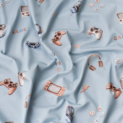 Jersey &amp; French Terry (BIO) | Game on blau