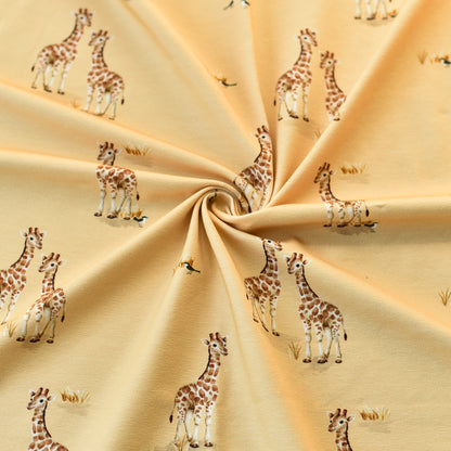 Jersey &amp; French Terry (BIO) | Gerda die Große dunkel (Giraffe)