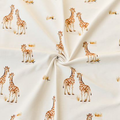 Jersey &amp; French Terry (BIO) | Gerda die Große hell (Giraffe)