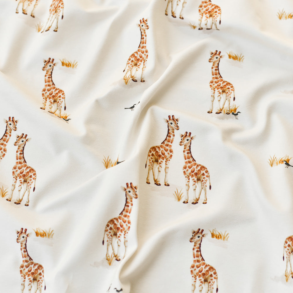 Jersey &amp; French Terry (BIO) | Gerda die Große hell (Giraffe)