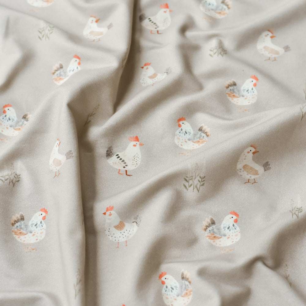 Jersey &amp; French Terry (BIO) | Henrietta Henne dunkel (Huhn)