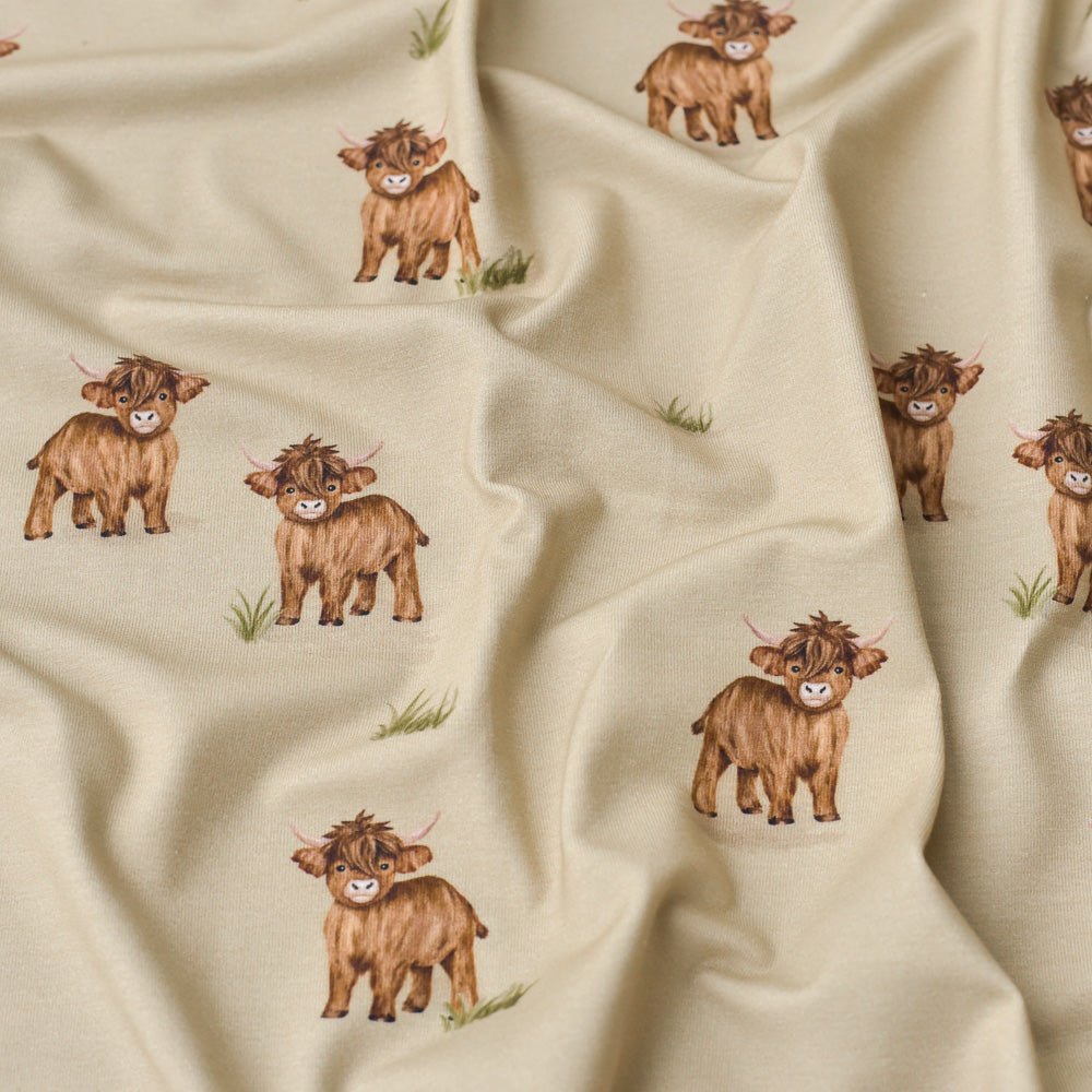 Locke der Lässige dunkel (Hochlandrind) | Jersey & French Terry (BIO)