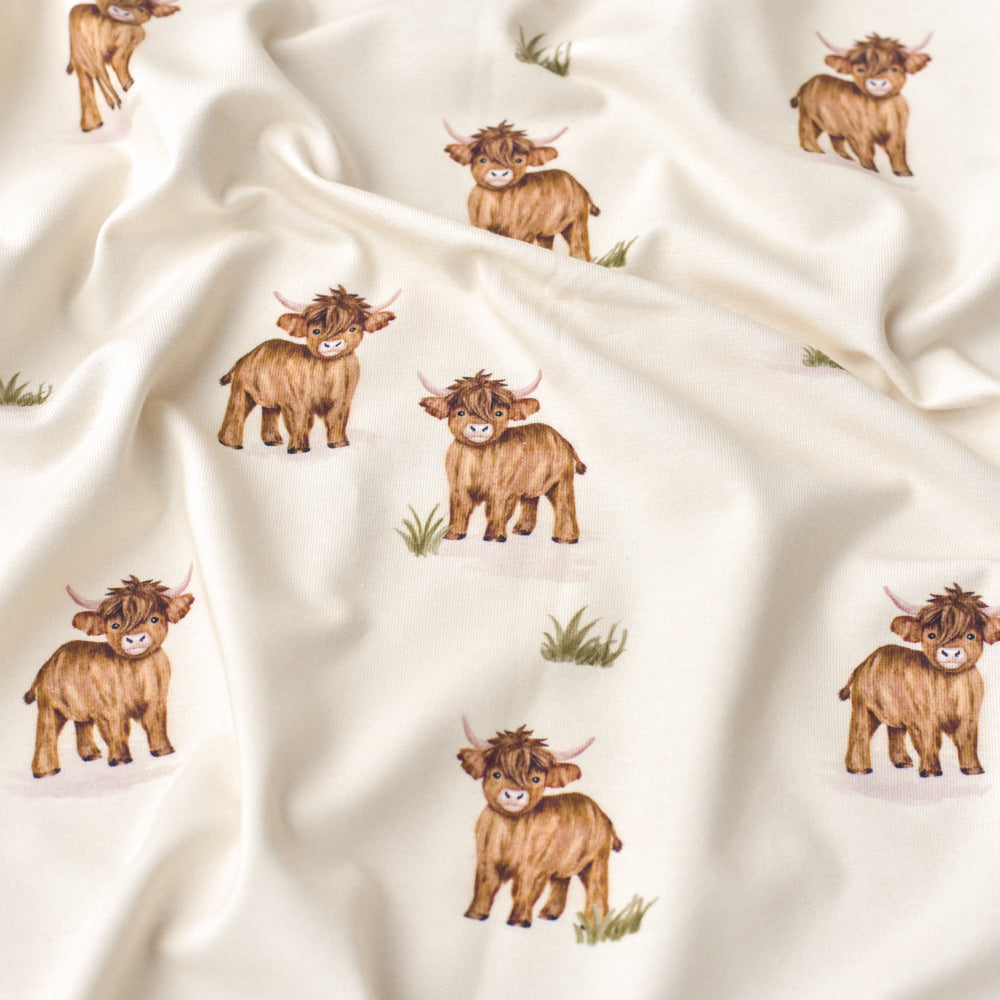 Locke der Lässige hell (Hochlandrind) | Jersey &amp; French Terry (BIO)