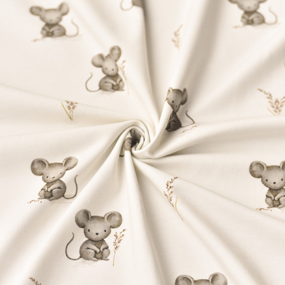 Mika Mausezahn hell (Maus) | Jersey &amp; French Terry (BIO)