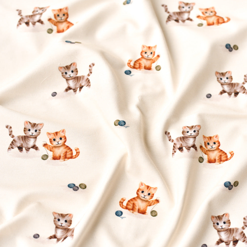 Minka und die Samtpfoten hell (Katze) | Jersey & French Terry (BIO)