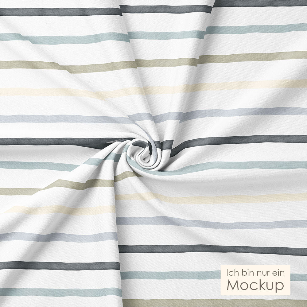 Brush Lines Ozean | Jersey & French Terry (BIO)