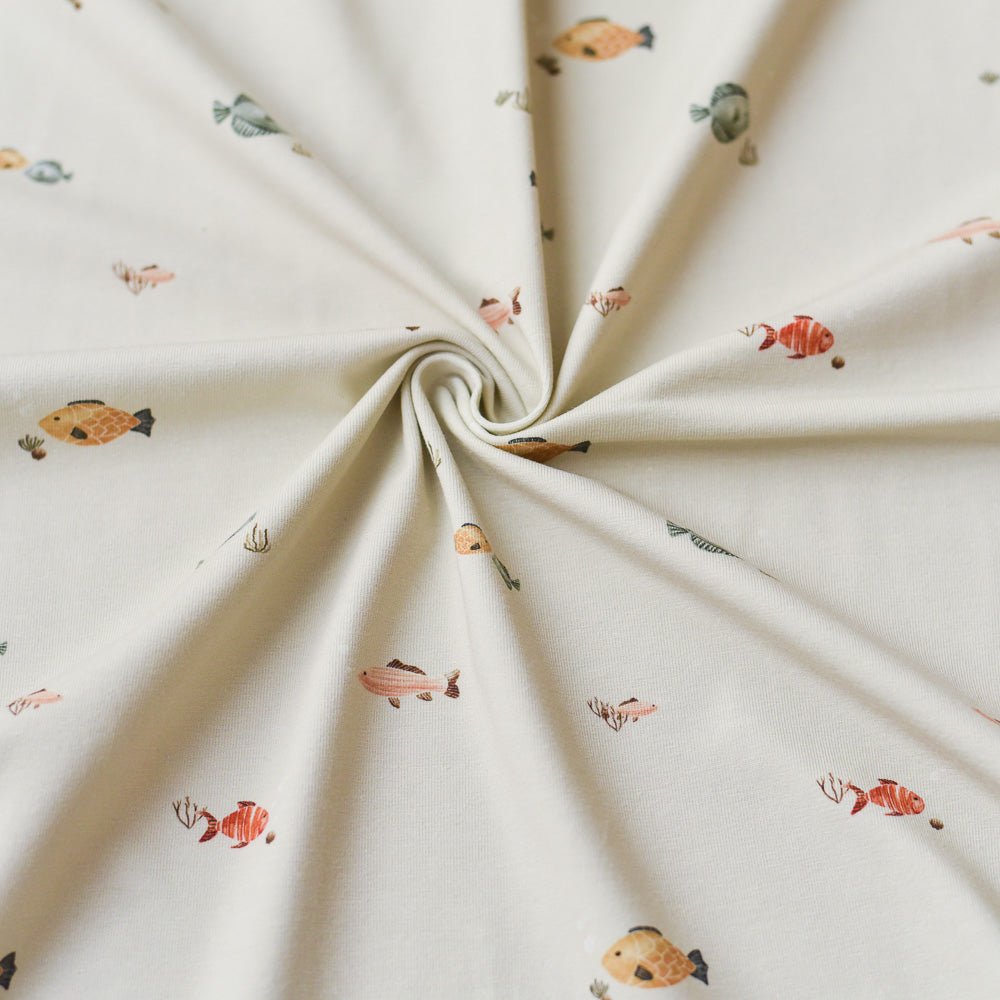 Ozeanschwärmerei hell (Fische) | Jersey & French Terry (BIO)