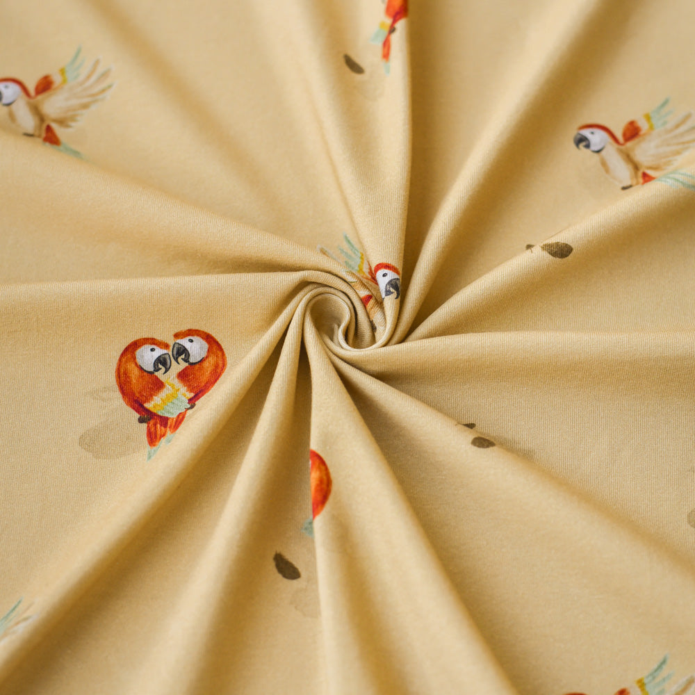 Jersey &amp; French Terry (BIO) | Piet Plapperschnabel dunkel (Papagei)