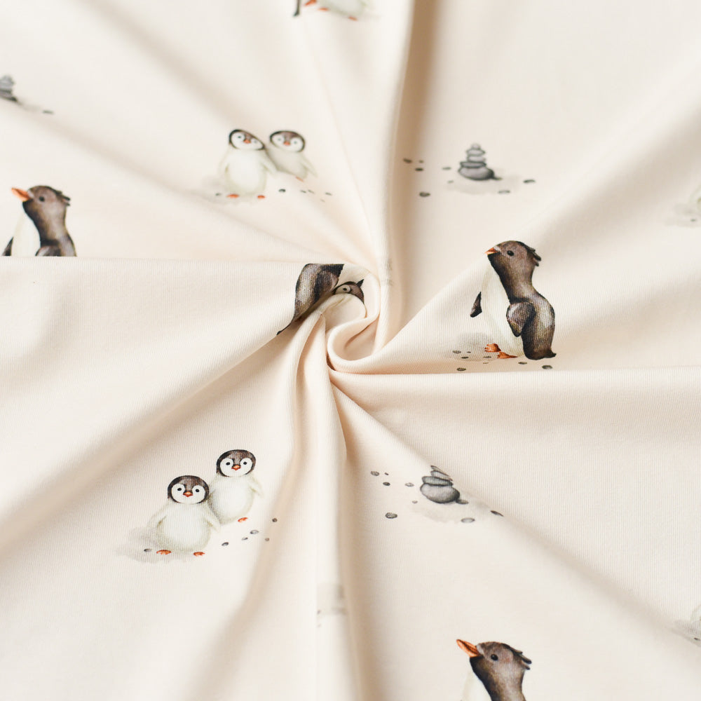 Plitsch &amp; Platsch hell (Pinguin) | Jersey  &amp;  French Terry (BIO)