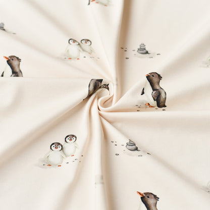 Plitsch &amp; Platsch hell (Pinguin) | Jersey  &amp;  French Terry (BIO)