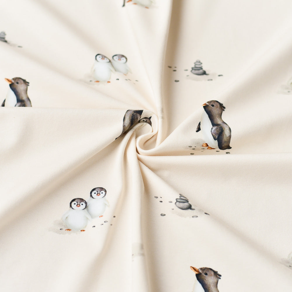 Plitsch &amp; Platsch hell (Pinguin) | Jersey  &amp;  French Terry (BIO)