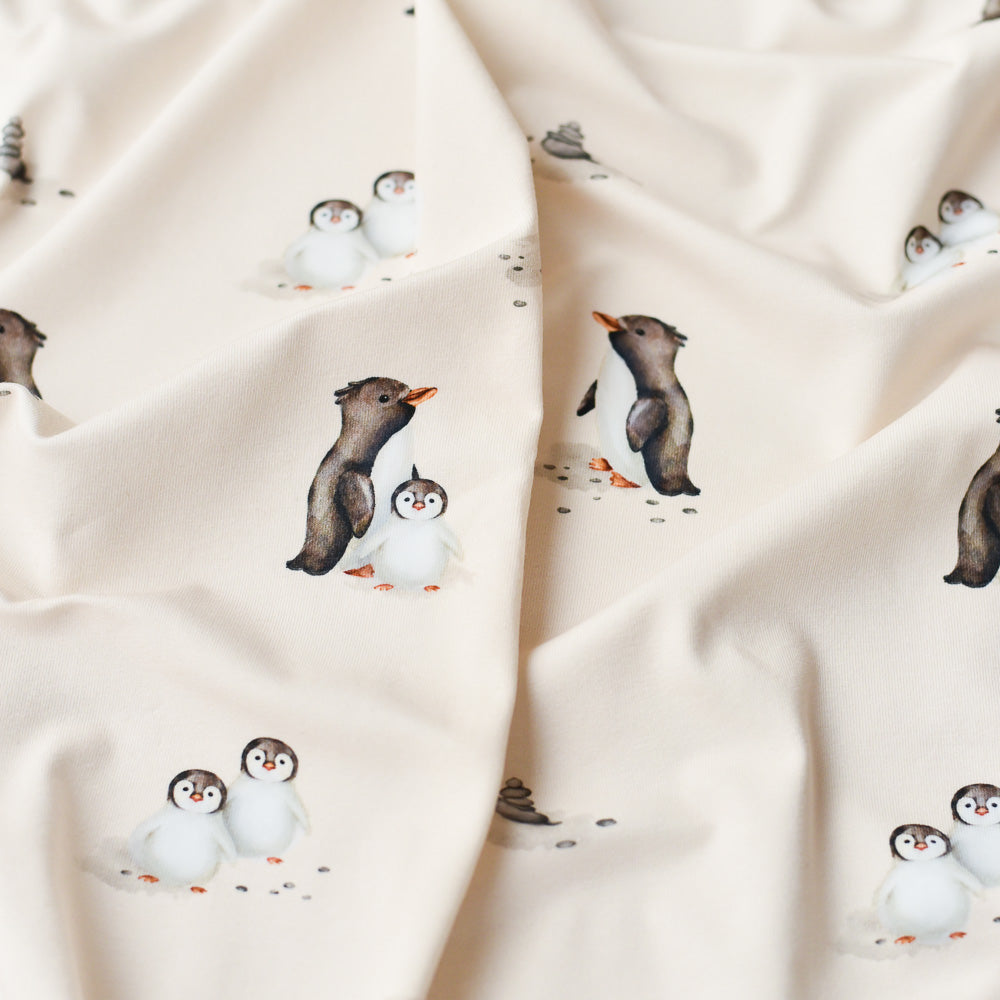 Plitsch &amp; Platsch hell (Pinguin) | Jersey  &amp;  French Terry (BIO)