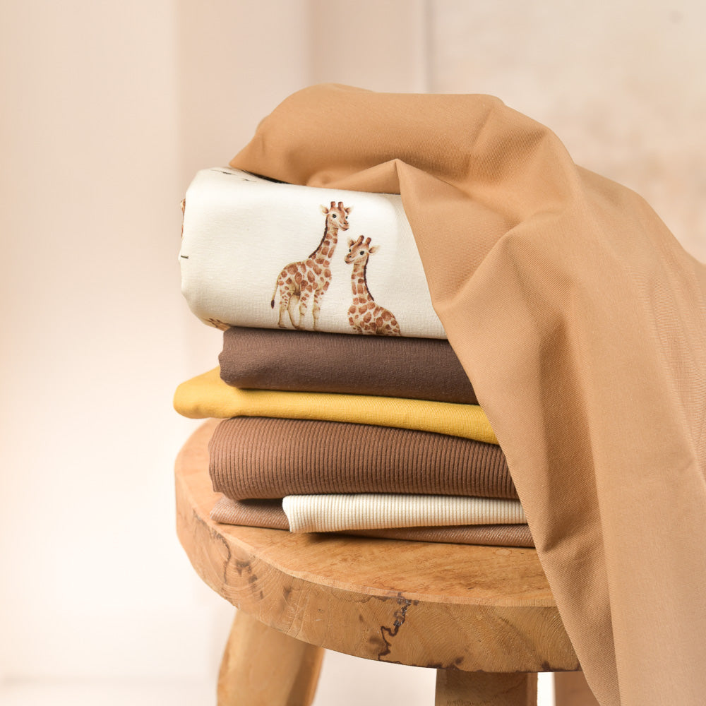 Jersey &amp; French Terry (BIO) | Gerda die Große hell (Giraffe)