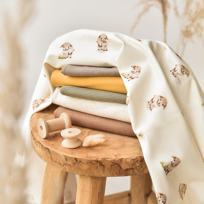 Jersey &amp; French Terry (BIO) | Wilma die Wollige hell (Schaf)