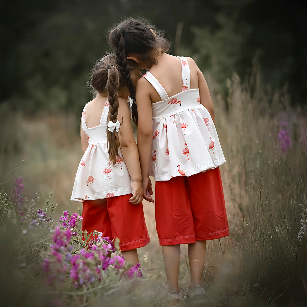 Jersey &amp; French Terry (BIO) | Rosalie die Reizende hell (Flamingo)