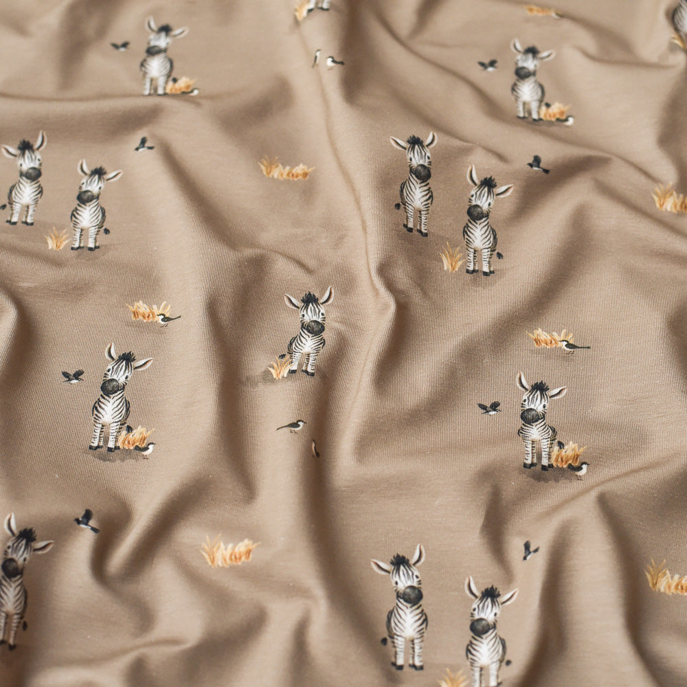 Jersey &amp; French Terry (BIO) | Zilo Zebrino dunkel (Zebra)